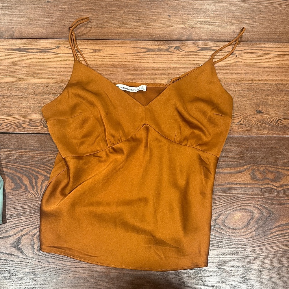 Abercrombie & Fitch Satin Camisole - Burnt Orange